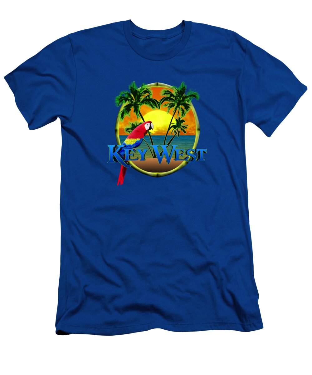 - T-Shirts Beach Sunset and Parrot in The Florida Keys of Key Largo Florida 3dRose Macdonald Creative Studios Florida 
